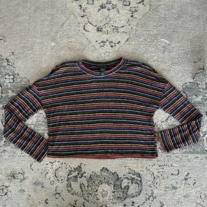 Striped cropped sweater